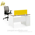 guangdong furniture white panel office table models with yellow screen plate